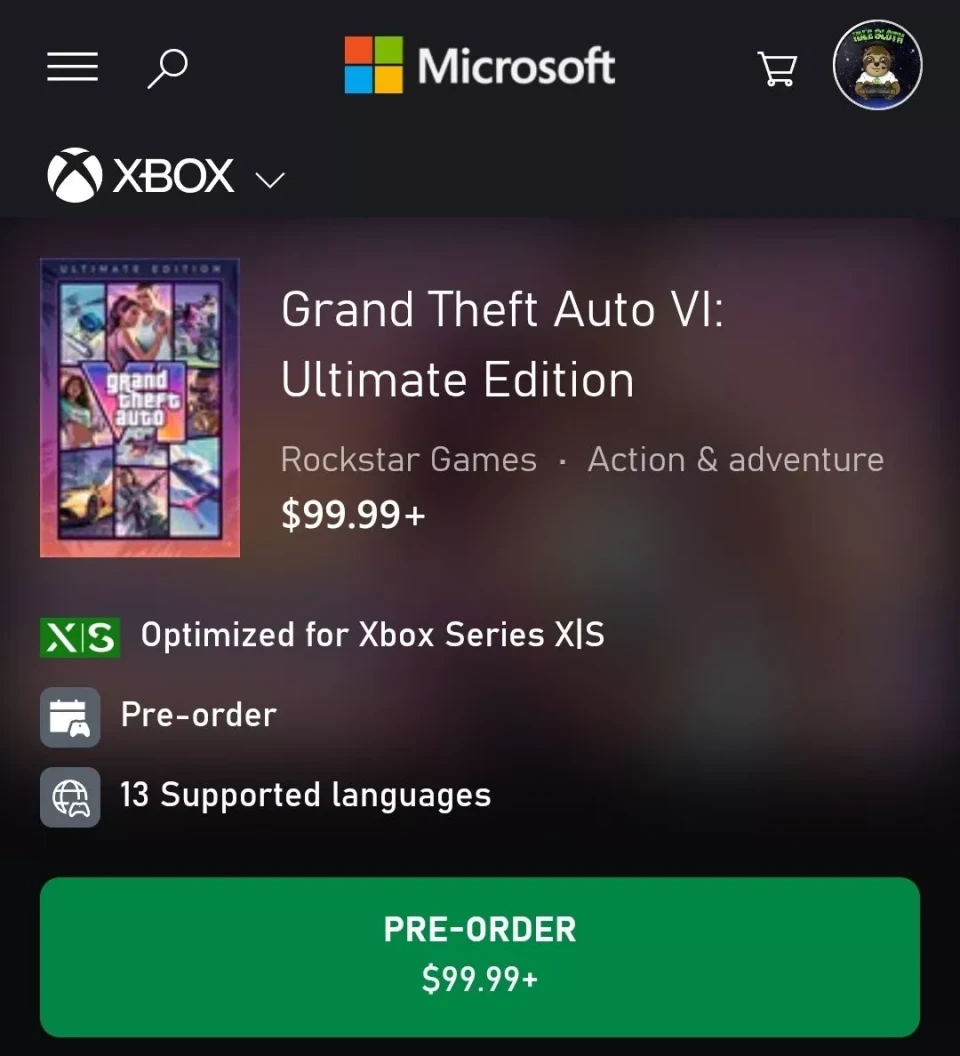 Grand Theft Auto VI ya permite reservas: fecha de lanzamiento y bonus en Xbox