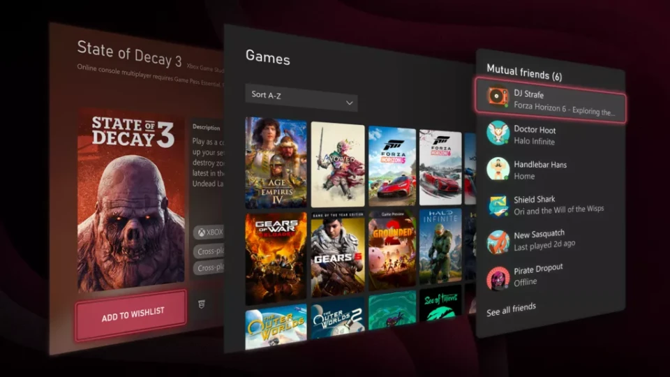 Xbox Insiders estrenan amigos en común, librería en póster y ahorro de energía mejorado