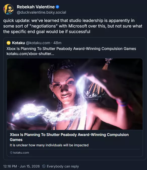 Compulsion Games negocia su futuro con Xbox: Kotaku apunta a posible cierre del estudio