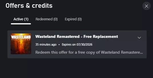 Wasteland Remastered: si lo reclamaste gratis, tienes un reemplazo pendiente hasta el 30 de julio
