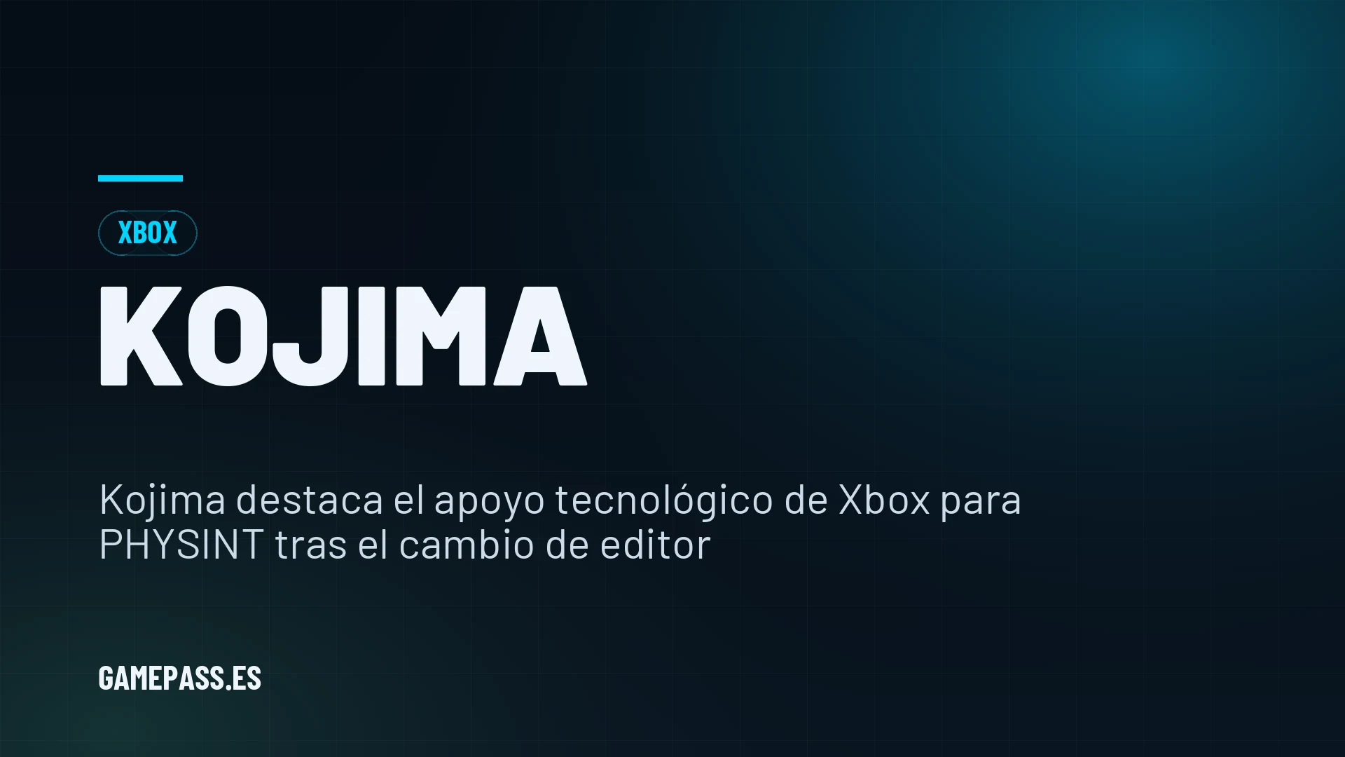 Kojima destaca el apoyo tecnológico de Xbox para PHYSINT tras el cambio de editor