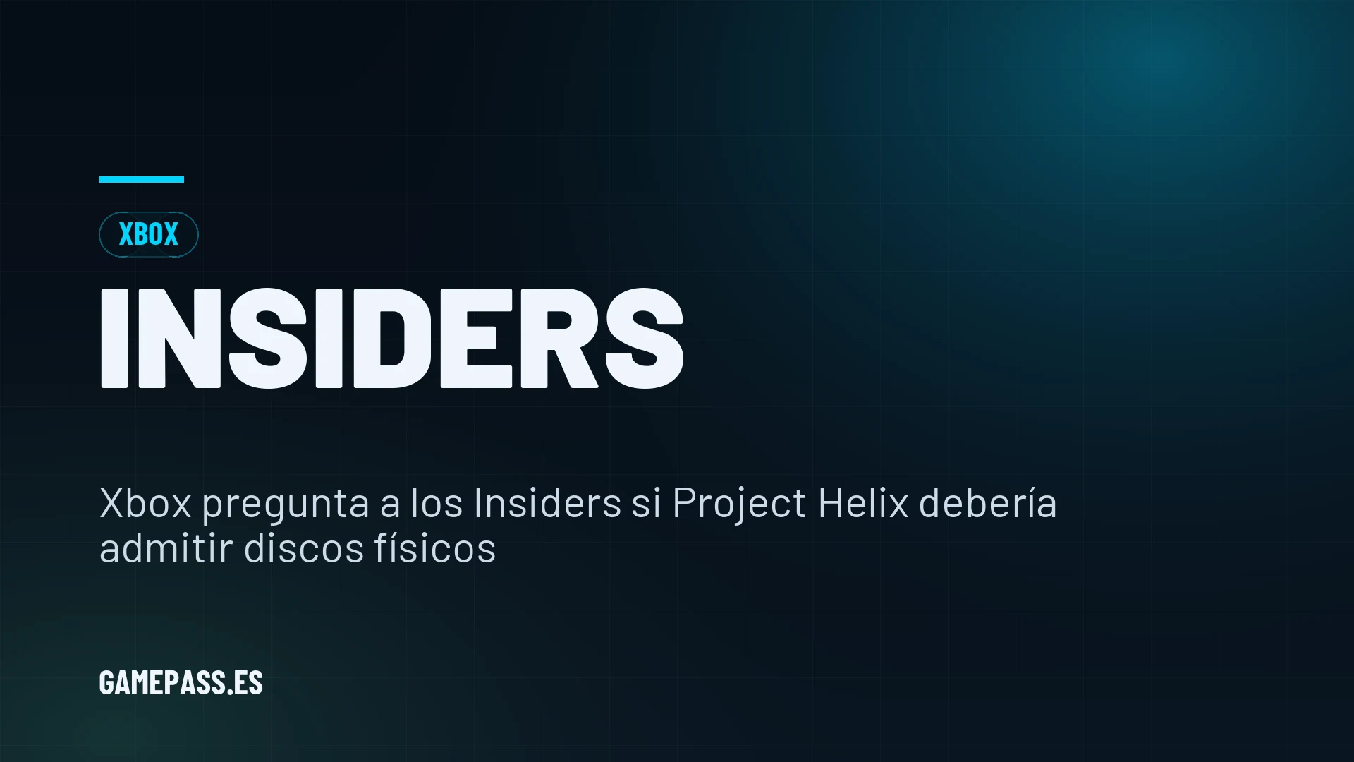 Xbox pregunta a los Insiders si Project Helix debería admitir discos físicos