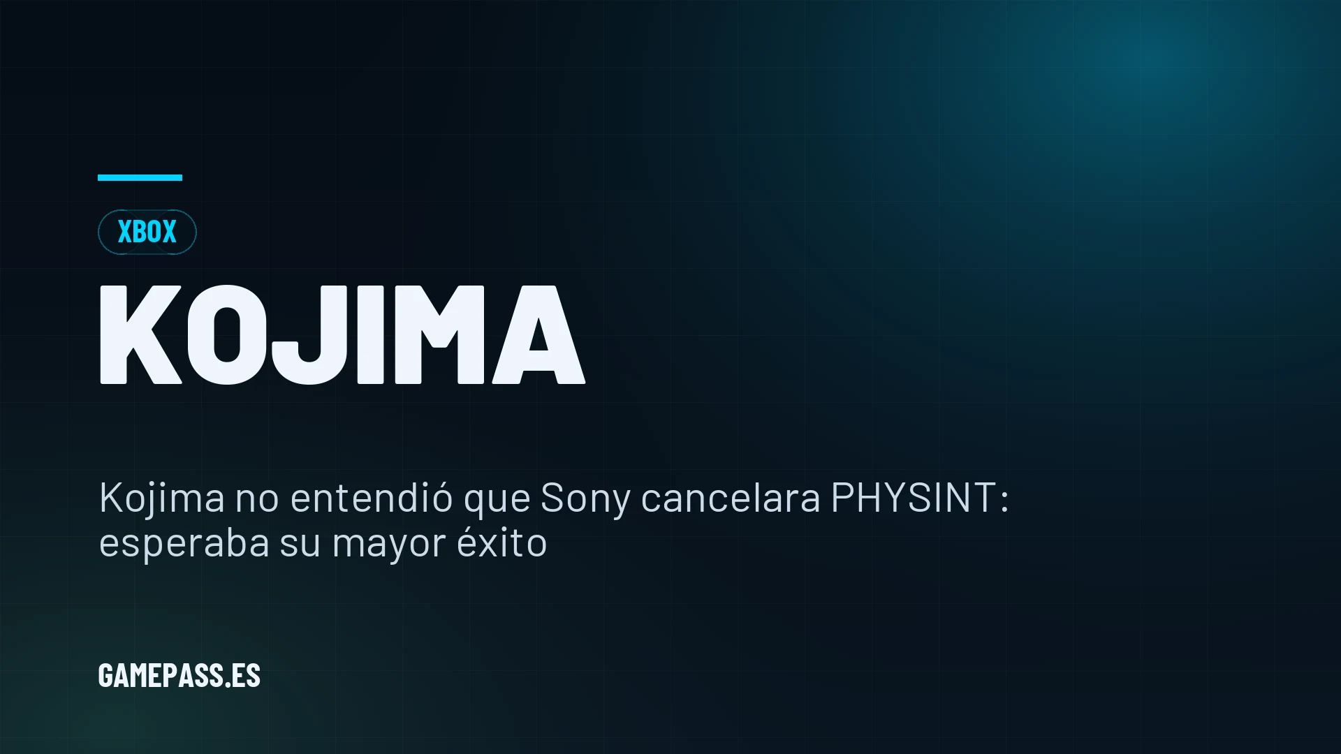 Kojima no entendió que Sony cancelara PHYSINT: esperaba su mayor éxito